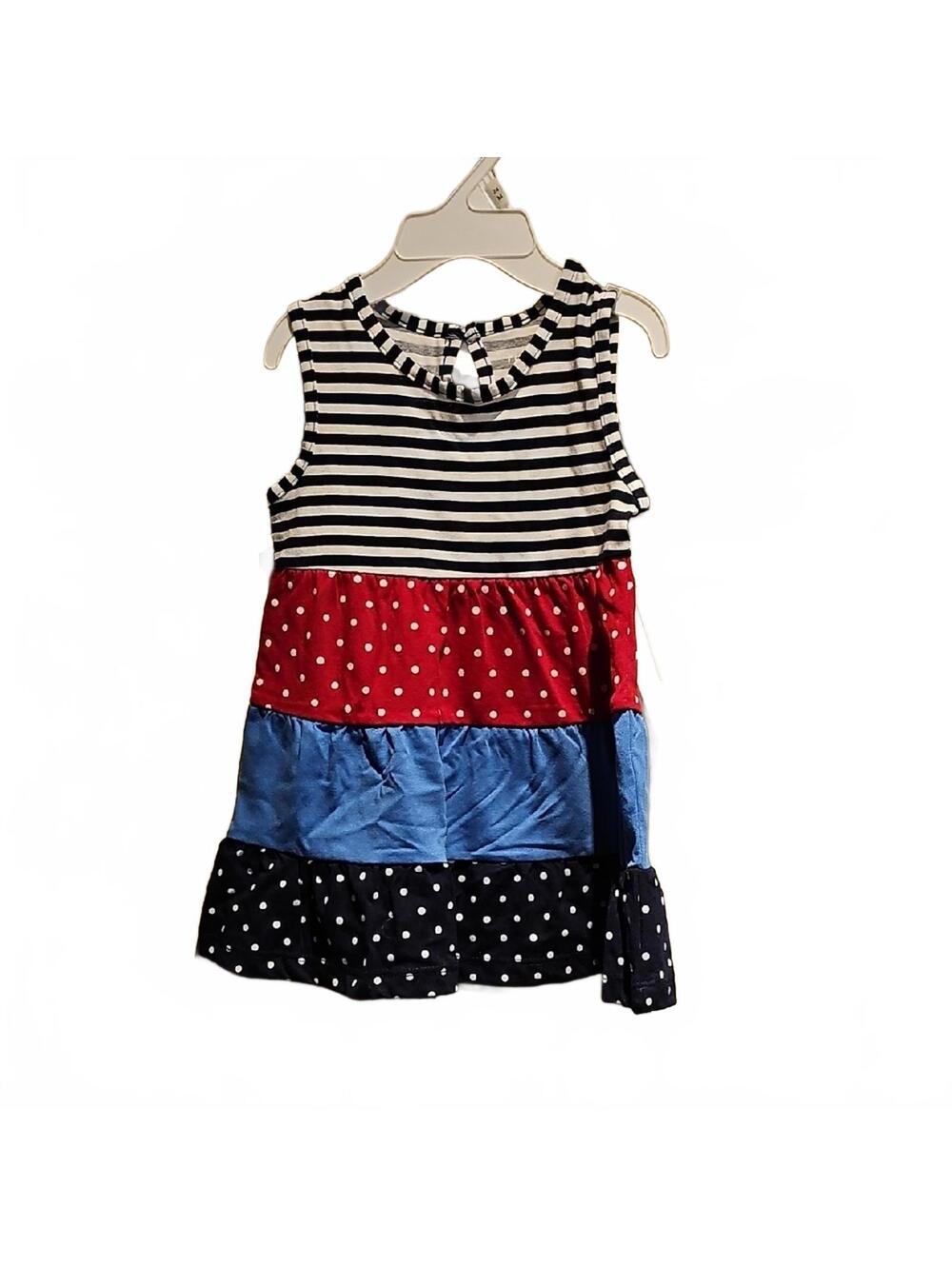 Black and White Tiered Sleeveless Sundress